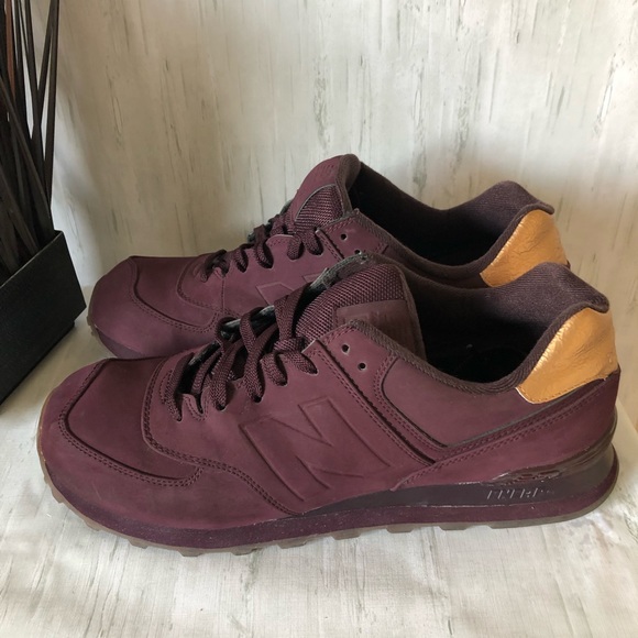 new balance burgundy and gold